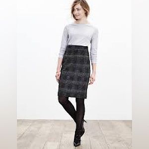 NWT Banana Republic Wool Blend Plaid Skirt